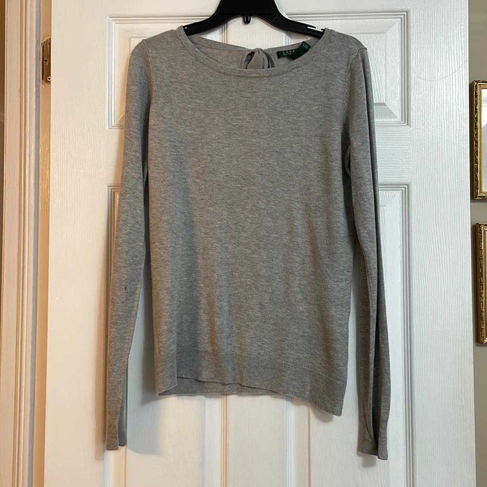 Lauren Ralph Lauren grey crew neck sweater